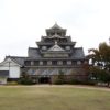マスキングテープで巻かれた岡山城(烏城)を見てきました